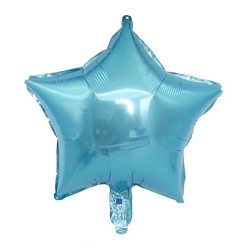 Image of MEETINGU Light Blue Star Shape Foil Balloons 18Inch Light Blue Foil Balloons 10 PCS Baby Blue Star Mylar Balloons for Wedding, Graduation, Baby Shower, Birthday Party Decorations