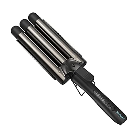 Revamp Progloss Beach Big Waver - Dreifach-Welleneisen für Wellen mit extra Glanz, Lockenstab für Beach Waves angereichert mit Progloss Ölen zur Haarschonung Cover