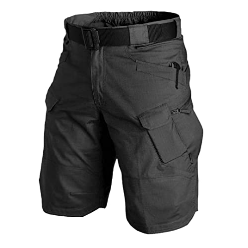 Short cargo homme séchage rapide AXEBHPED noir XL vêtement extérieur multi-poches