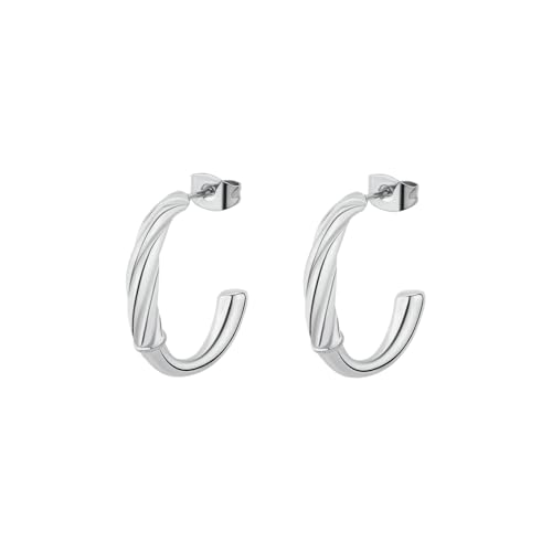 Boucles d'oreilles Amy Brosway en acier 316 anti-ternissement forme demi-cercle durable
