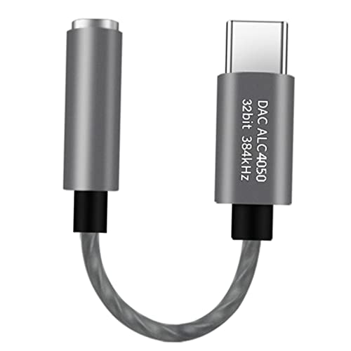 USB C to 3.5mm USB C to Mic Jack Audio Dongle Cable for Microphone Grey