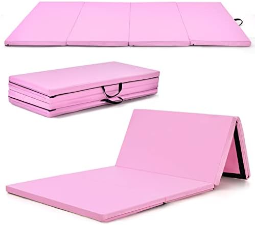 GOPLUS Tapis de Gym Épais Pliable, 240x118x5 CM, Tapis de Gymnast...