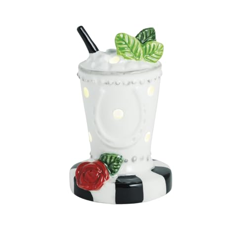 Sitter Derby Mud Pie en céramique blanche et LED