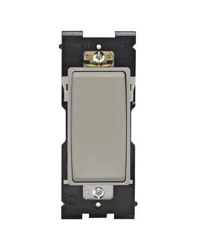 Leviton Renu Switch for Single Pole Applications, 15A-120/277VAC, RE151-WS, Wood Smoke