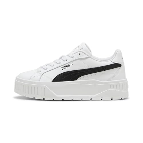 Puma Women Karmen II L Sneaker, Puma White-Puma Black-Puma Silver, 37.5 EU