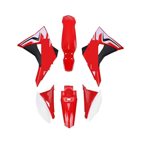 Kit plastique rouge et blanc pour CRF 230F 2020 avec déflecteur d'aileron avant