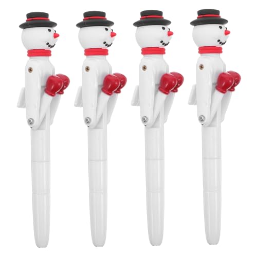 Bolígrafos de bola con muñeco antiestrés de gel, juego de 4 plumas divertidas para regalar