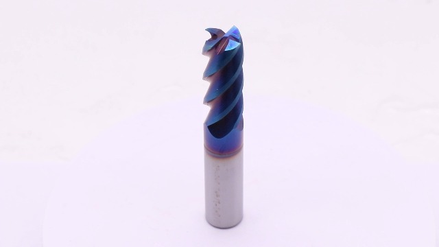Image of BestParts HRC65 Tungsten Carbide Square End Mills - TiAlsiN Nano Coated, 4 Flute, 45 Degree Helix, 1 /2 inch Cutting Diameter, 1 /2 inch Shank Diameter, 1-1 /4 inch Length of Cut, 3 inch Overall Length