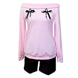 Gegexli Anime Diabolik Lovers Cosplay Costumes Yui Komori Summer Uniforms Halloween Party (XL) Pink