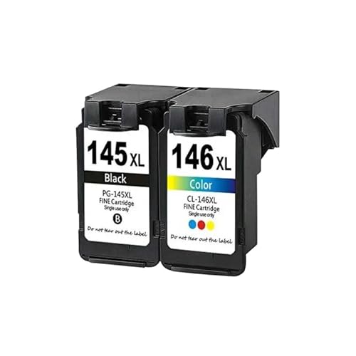 JIAYINGGUANZG Cartuchos de Tinta 145/146XL for Impresora PIXMA TS3110 iP2810 MG2410 MG2510 MG2910 MG3010