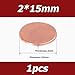 CXGBQSJ Pure Copper Round Plate,High Conductivity Metal for Industrial Applications, Crafting,2 * 15/1pcs