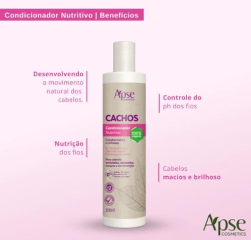 Apse Cachos Shampoo e Condicionador e Máscara e Ativador