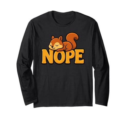 Funny Squirrel Nope Lazy Animal Lover �{�[�C�Y �K�[���Y �L�b�Y ����T�V���c