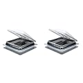 HENG’S INDUSTRIES Two New 14" White Cargo Universal Roof Vents with White Lids | Campers, RVs, Trailers, Travel Vans | Part Number 71111A-C1G1
