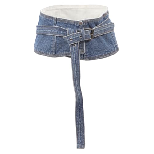 Ceinture large en denim femmes corset ajusté style polyvalent