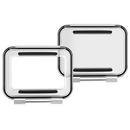 GEPULY GoPro Hero 13/12/11/10/9 Waterproof & Skeleton Backdoor Case - Stainless Steel, Black - Compatible with GoPro Hero 9/10/11/12/13 Black - Camera Case