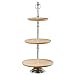 Produktbild Riess Ambiente Dekorative Etagere Pure Nature 68cm Silber Mangoholz Handmade DREI Etagen Kuchenständer Obstständer Dessert Ständer Tortenständer Servierturm Serviertablett rund