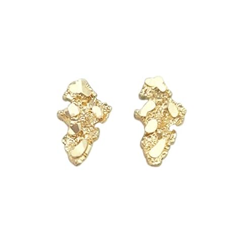 10k Yellow Gold Small Nugget Earrings Cover