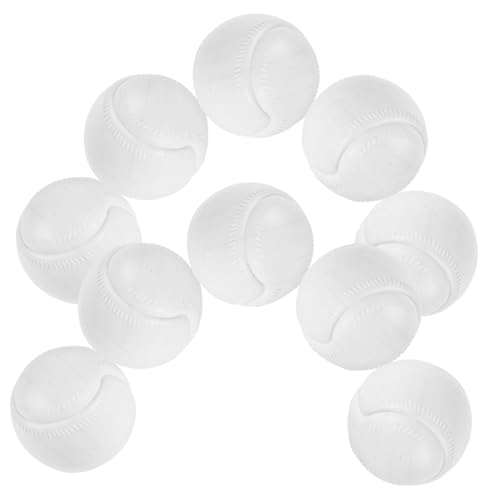 HEMOTON - HEMOTON 10st Hohle Plastikkugel Kleiner Baseball Aus Plastik Tragbarer Baseball Aus Kunststoff Training Gefälschter bälle Aus Plastik Kinder Spielen Bälle Weiß