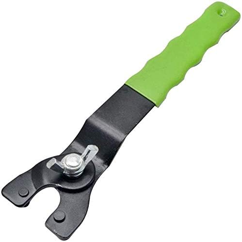 Green Y-Type Adjustable Wrench Adjustable Lock-Nut Spanner Pin Spanner Grinder Key with Plastic Handle for Angle Grinders