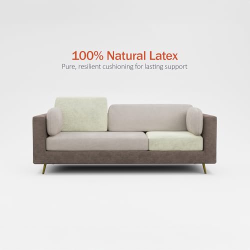 Image of Nuvola Premium Latex Fabric Sofa | 3, 4 & 5 Seater Options | 2 & 3-Toned Variants | Ultra-Soft Deep Seating Comfort | Modern Living Room Sofa | 3-Year Warranty