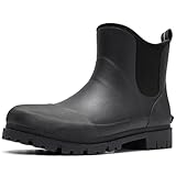 Furuian Men's Rain Boots Wide Calf Waterproof Rubber Boots Wide Width Non Slip Work Boots Ankle/Short Chelsea Rain Boots Hunting Boots Mud Boots for Fishing, Agriculture, Outdoor