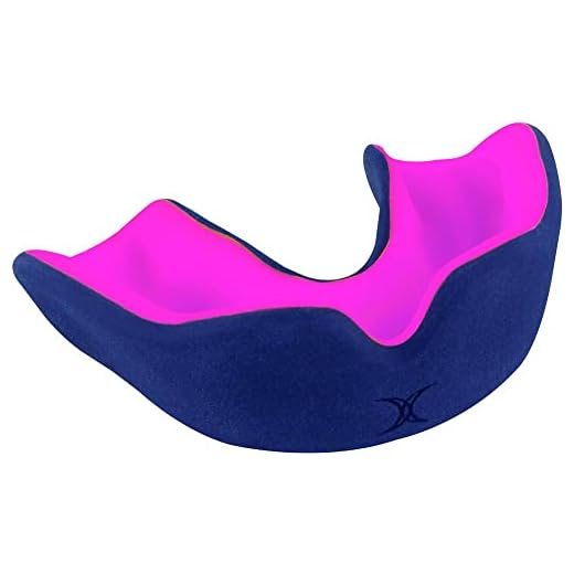 Gilbert Zahnschutz Rugby Erwachsene Orthodontie – X Brace Dual Density Marineblau / Rosa