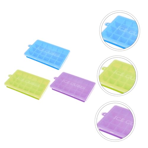 Molde para cubitos de hielo de silicona 3 piezas con tapa miniatura 3
