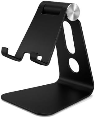 Universal Cell Phone Stand for Desk, Silver Adjustable Mobile Phone Holder, Portable Stand for iPhone 17 16 15 14 13 12 11 Pro Max Plus Air, Galaxy S25 S24, Cellphones, Office Accessories image 4