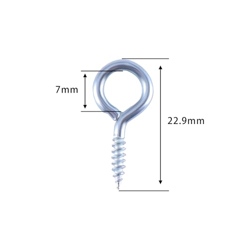 GIVIHGETI 200 Stück Kleine Ösenschrauben, Schraubhaken, Augenbolzen für Holz, Cork Top Flaschen, DIY Schmuck, 22,9 mm