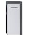 Produktbild trendteam smart living Badezimmer Kommode Schrank Miami, 36 x 81 x 31 cm in Korpus Rauchsilber Dekor, Front Weiß mit viel Stauraum