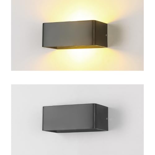 Lámpara de pared interior LED de aluminio negro con luz neutra de 61cm 4