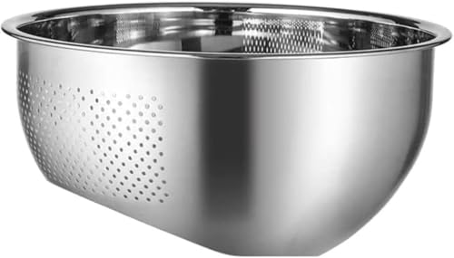 zornik 水切りボウル 米 とぎ ボウル 米洗いボウル 米とぎ専用ボウル こめときボウル 水切れも良い 304 ステンレス鋼の排水盆地 キッチン家庭用米洗い ボウル ザル ステンレス キッチン 収納 Wyazziv 水切り 米とぎ 硬い材質で錆びず (