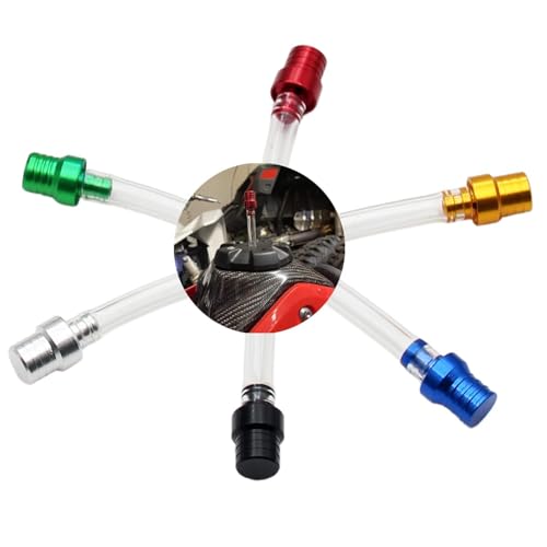 Image of PRO BAT 10 Pack CNC Motorcycle Gas Fuel Cap Valve Vent Breather Hose Tube Gas Tank Cap Vent Two-way for Dirt Bike Pit Bike ATV All Factory CRF XR CR All Quads All Off-road Motorcycle, White