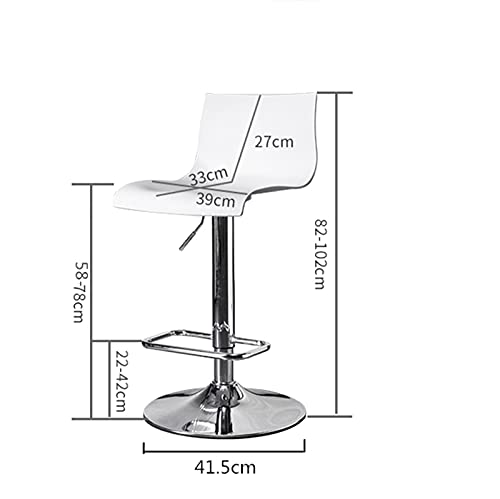 Pzj-Barstool, Bar Stools Swivel Height Adjustable Bar Chairs With Backrest For Breakfast Bar, Counter, Kitchen And Home Barstools,Red #TOP1