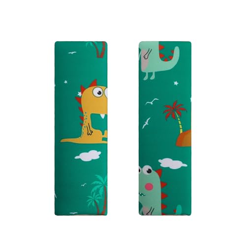 Image of Baby Seat Belt Strap Cover, 2 Pcs Kids Car Seat Belt Cushions Pads, Shoulder Strap Protectors for Girls Boys (Dinosaur 6A)