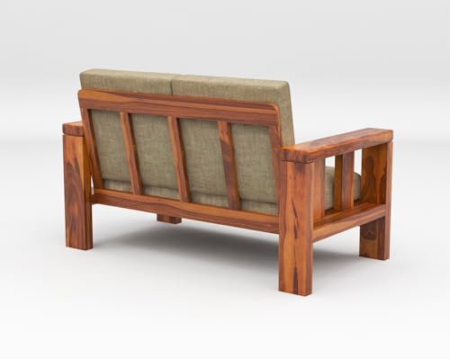 Image of KINGS HOME FURNITURE Sheesham Wooden 7 Seater Sofa Set for Living Room | Solid Wood Sofa | Rosewood Sofa Set for Home & Office | Lounge (Honey, 7 Seater)