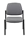Boss Office Armless Vinyl & Steel Guest Chair in Gray