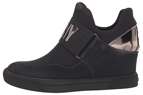 Dkny Women's Comfortable Classic Slip-On Sneaker Heeled Sandal, Navy, 9 #TOP7