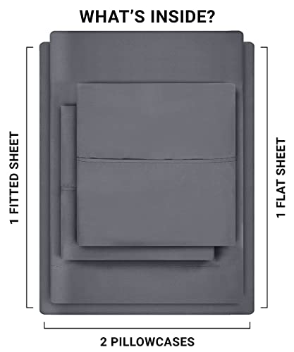 Utopia Bedding – King Grey Bed Microfiber Sheets Set With Comforter Duvet Insert (Pack Of 5) #TOP5