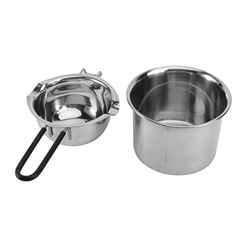 PRETYZOOM Melting Pot for Butter Melting 2-piece Chocolate Butter Melting Pot Hand-cleanable Metal Butter Pot Milk Heating Function Warmer Sauce Container