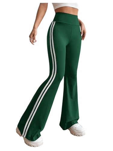 SHENHE Calça legging feminina flare cintura alta boca de sino bootcut yoga academia calças elásticas
