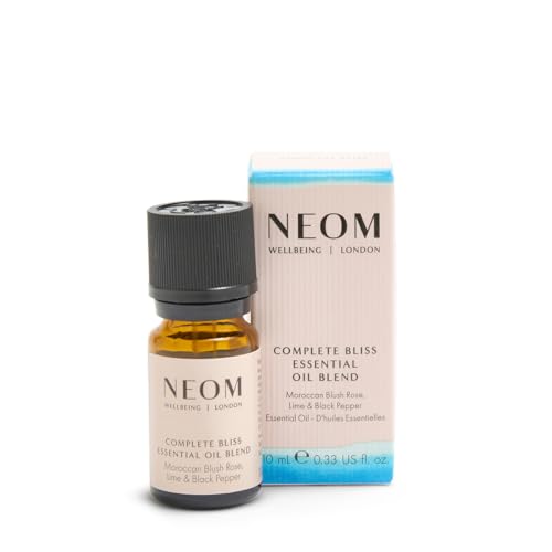NEOM - Complete Bliss Essential Oil Blend, 10ml | Blush Rose, Lime & Black Pepper | Scent to Calm & Relax Range