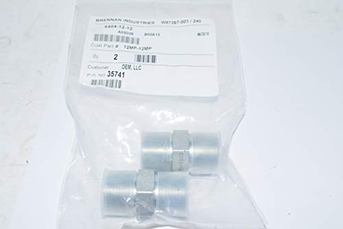 Image of Brennan 5404-12-12 Steel Pipe Fitting, Hex Nipple, 3 /4-14 x NPTF Male
