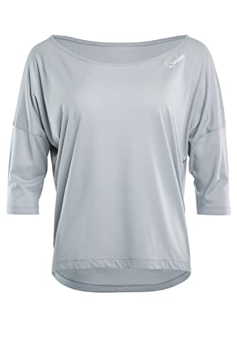 WINSHAPE Damen Ultra Leichtes Modal-3/4-arm Mcs001 Yoga-Shirt, Cool-grey, M EU