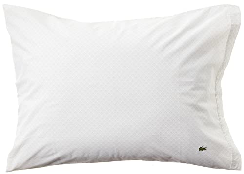 Lacoste 3-Piece Cotton Sheet Set, Outline Pique, Light Grey, Twin #TOP1