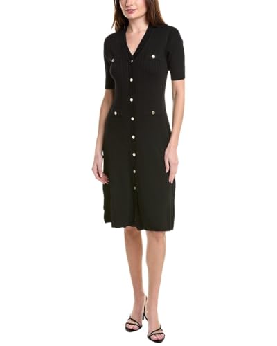 Robe midi Anne Klein boutonnée chic et élégante pour femme