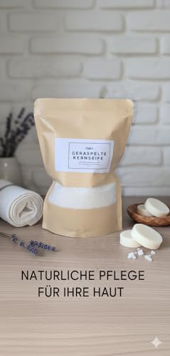 Geraspelte Kernseife – Natürlich & biologisch abbaubar | Vielseitig für Haushalt Körperpflege & DIY-Kosmetik | 500 g