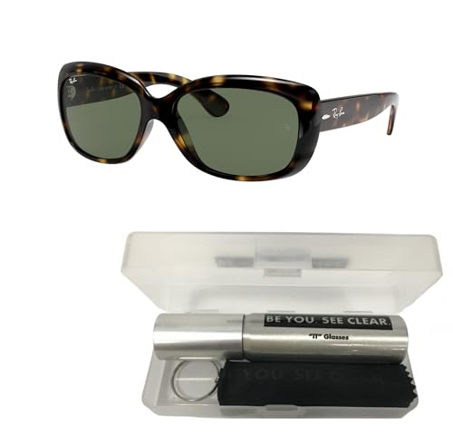 Ray-Ban RB4101 Sunglasses Bundle: RB 4101 JACKIE OHH 710 Jackie Ohh Light Havana Dark G and Eyewear Cleaning Kit2