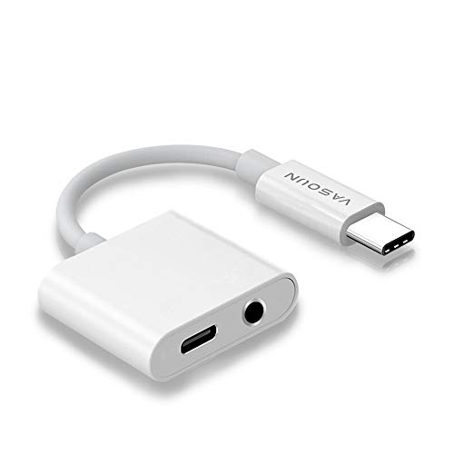 VASOUN USB C to 3.5mm Headphone Adapter Splitter, 2-in-1 USB C Type C